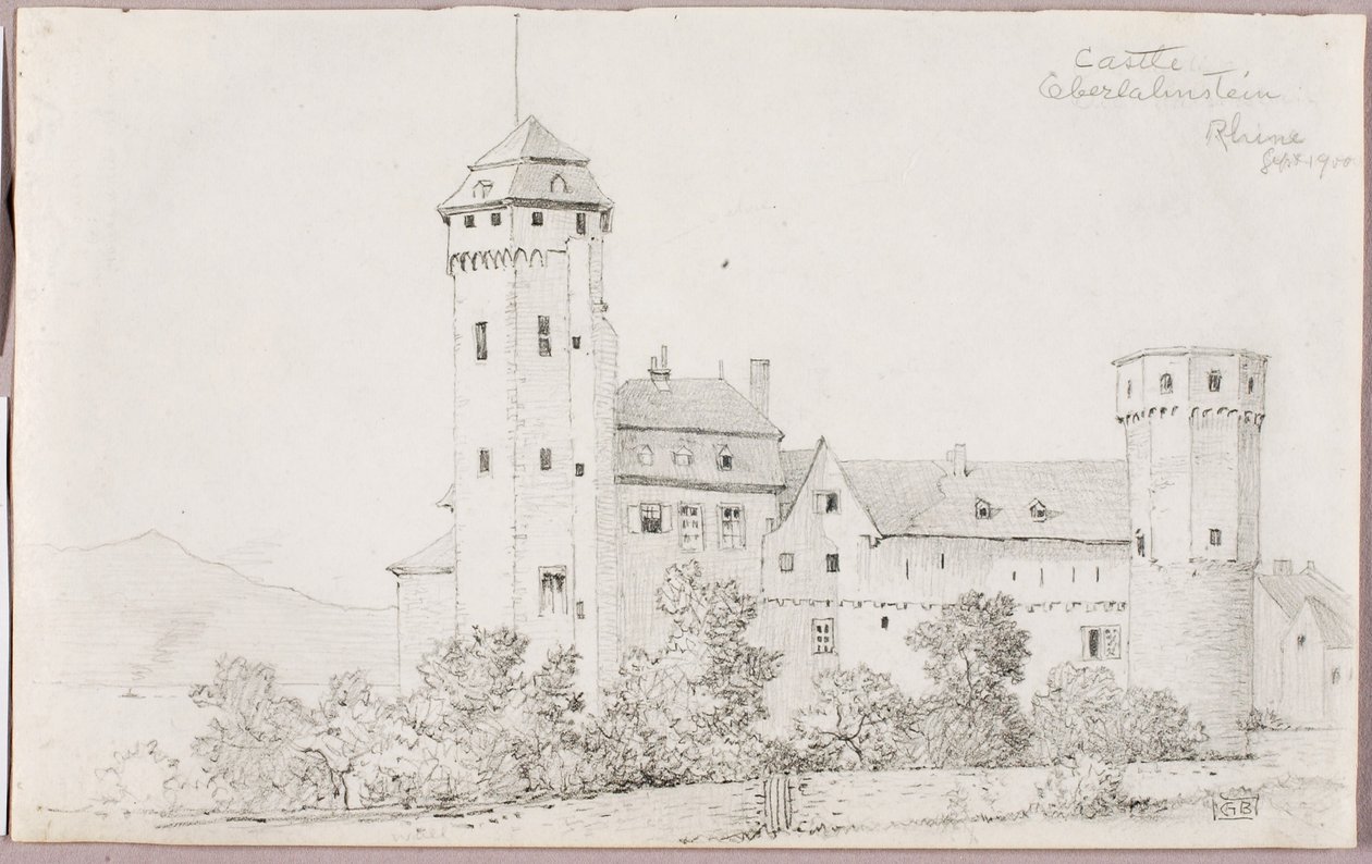 Slottet Oberlahnstein, Rhen av George Elbert Burr