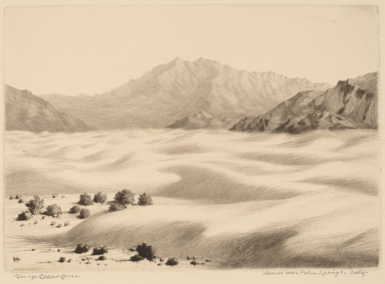 Sanddyner nära Palm Springs, Kalifornien (nr 2) av George Elbert Burr