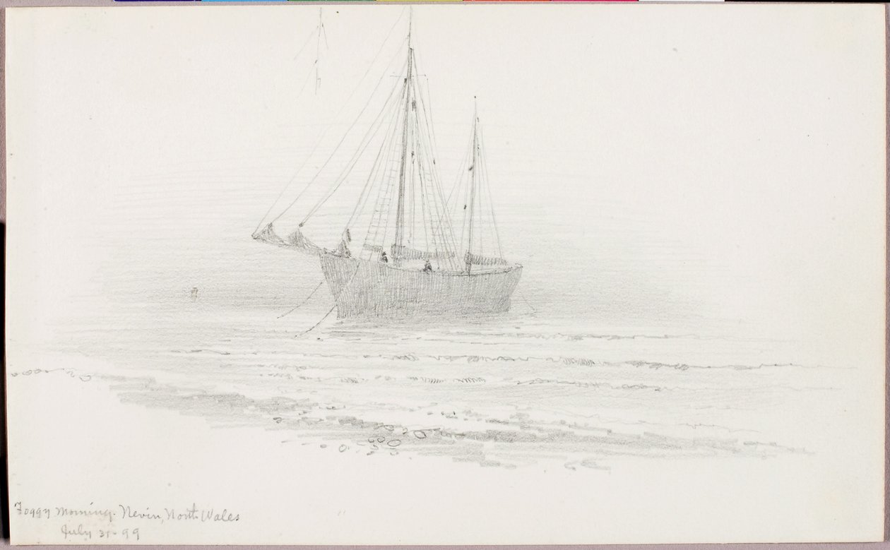 Dimmig morgon, Nevin, norra Wales av George Elbert Burr