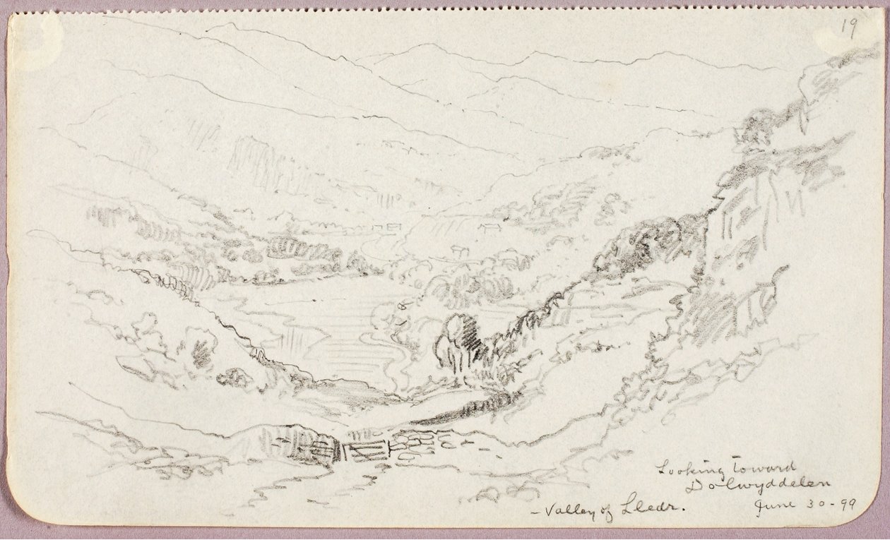 Blick mot Dolwyddelan, Lledrs dalgång av George Elbert Burr