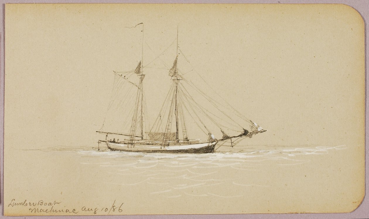 Timmerbåt, Mackinac av George Elbert Burr