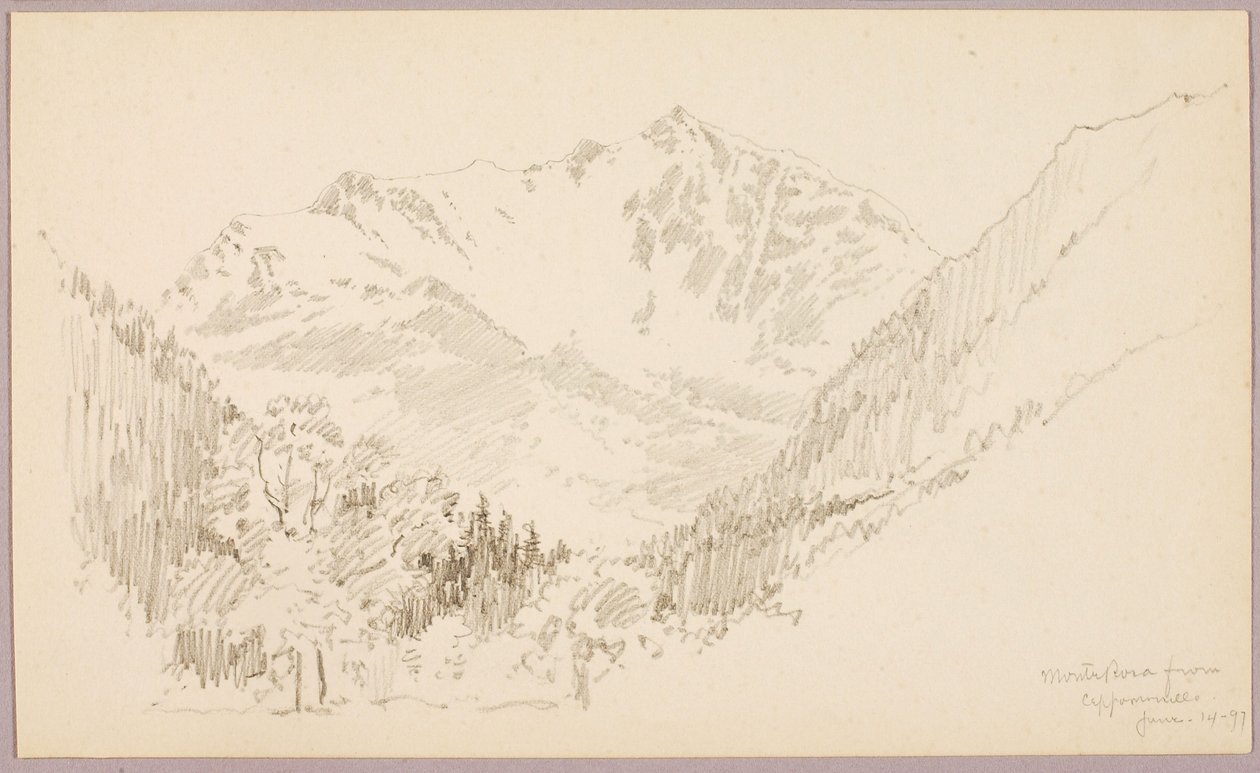 Monte Rosa från Ceppomorelli av George Elbert Burr