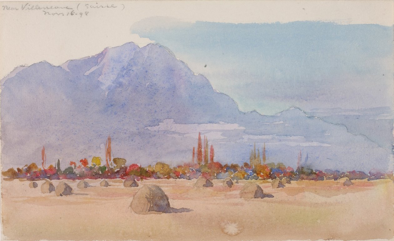 Nära Villeneuve, Schweiz av George Elbert Burr