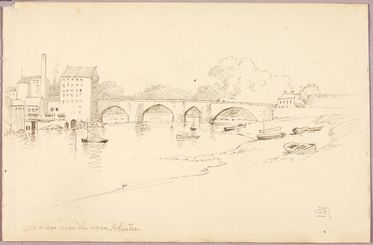Gamla bron över floden Dee, Chester av George Elbert Burr