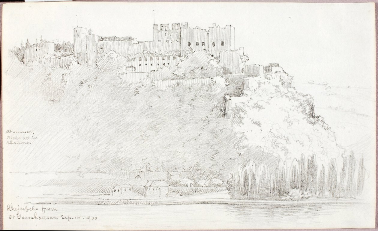 Rheinfels från St. Goarshausen av George Elbert Burr