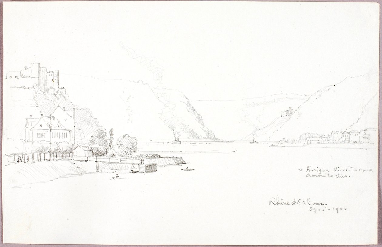 Rhen vid St. Goar av George Elbert Burr
