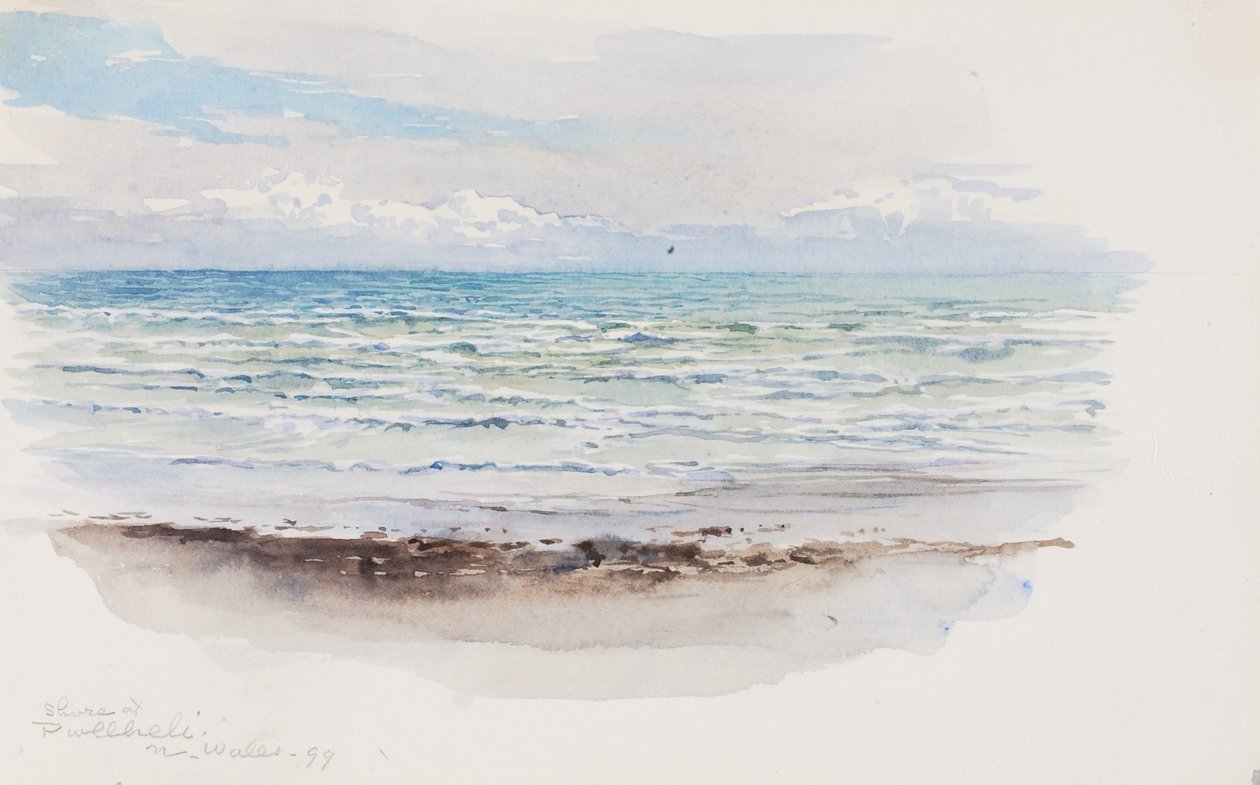 Stranden vid Pwllheli, norra Wales av George Elbert Burr