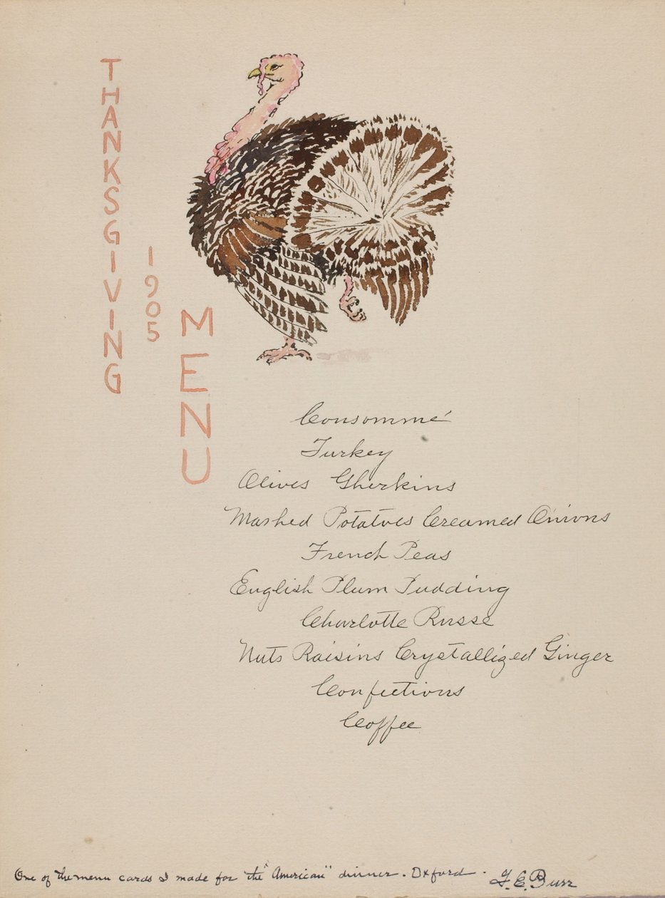 Meny för Thanksgiving av George Elbert Burr