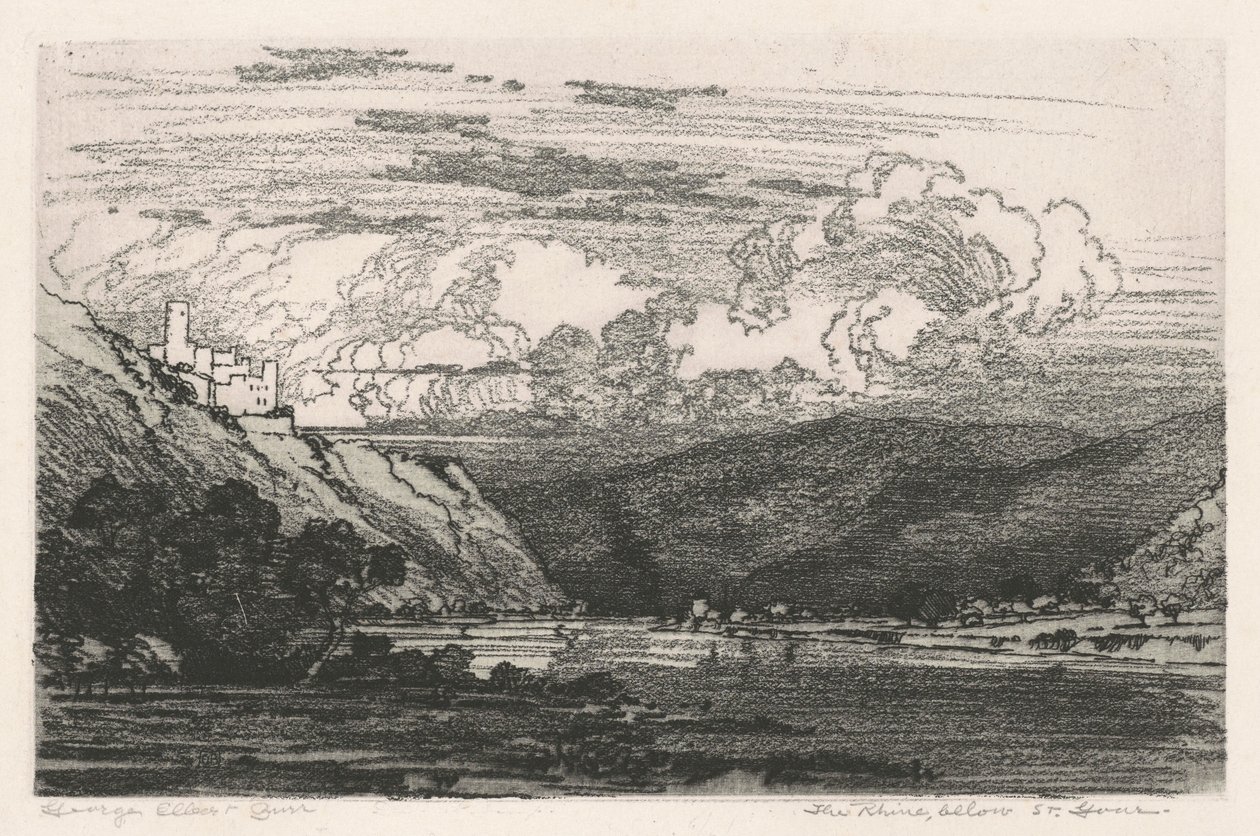 Rhen, nedanför St. Goar av George Elbert Burr
