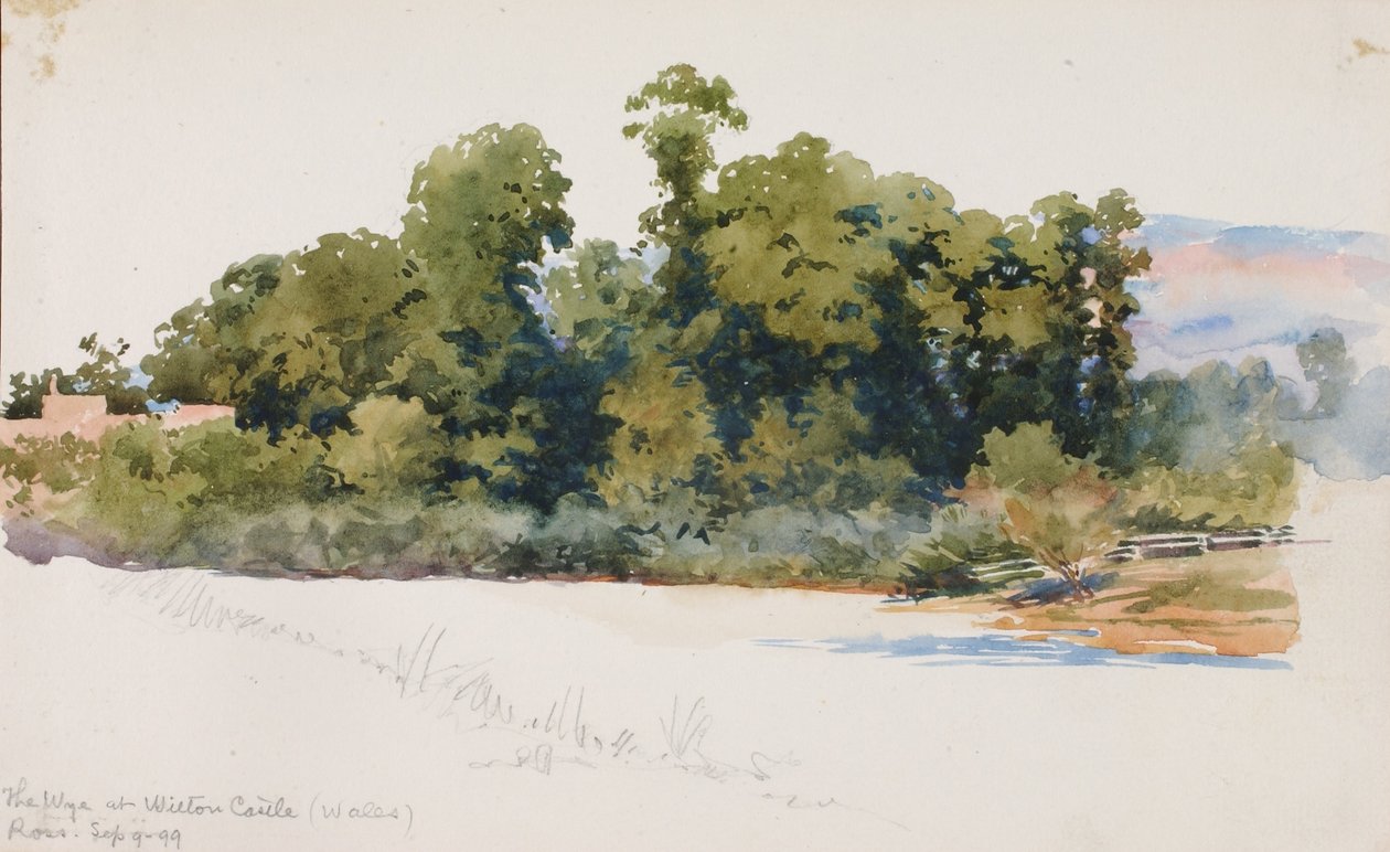 Floden Wye vid Wilton Castle (Wales) av George Elbert Burr