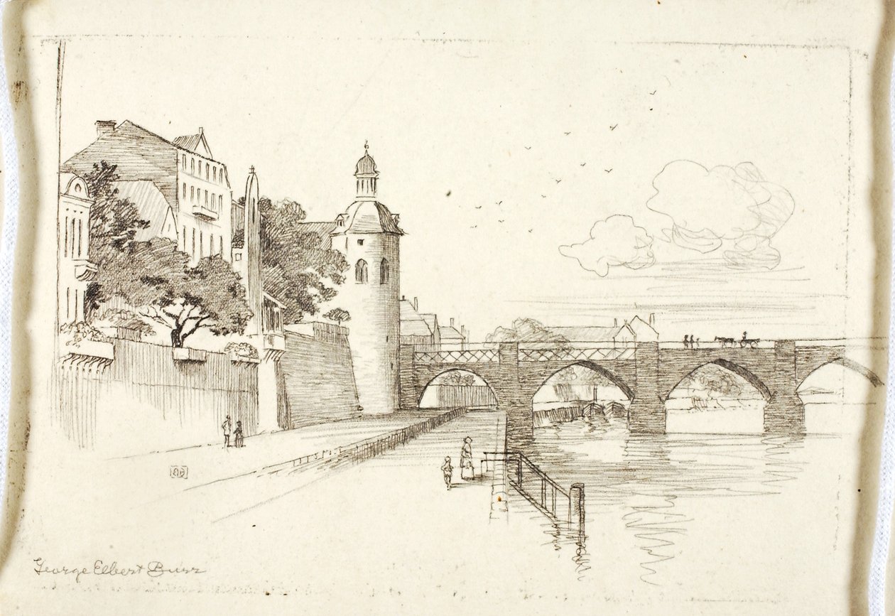 Utan titel (Gamla bron över Mosel) av George Elbert Burr