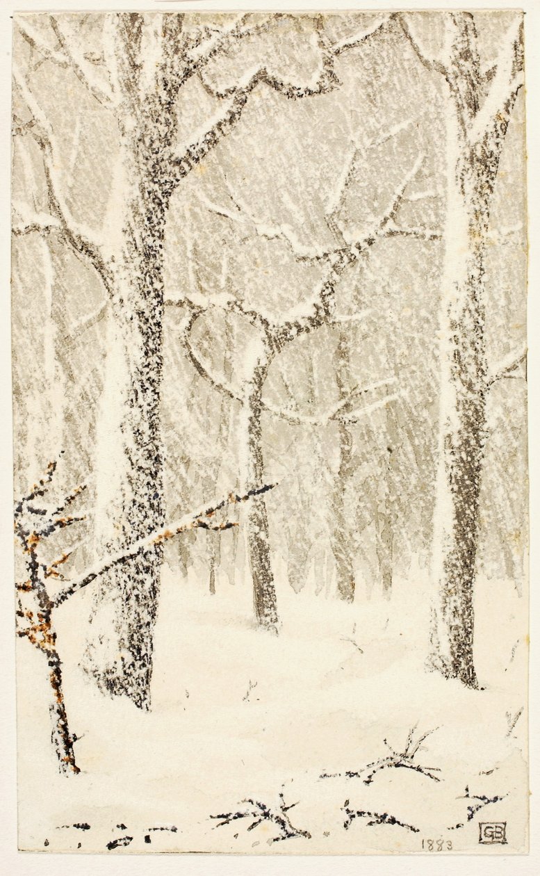 Utan titel (Träd i snö) av George Elbert Burr