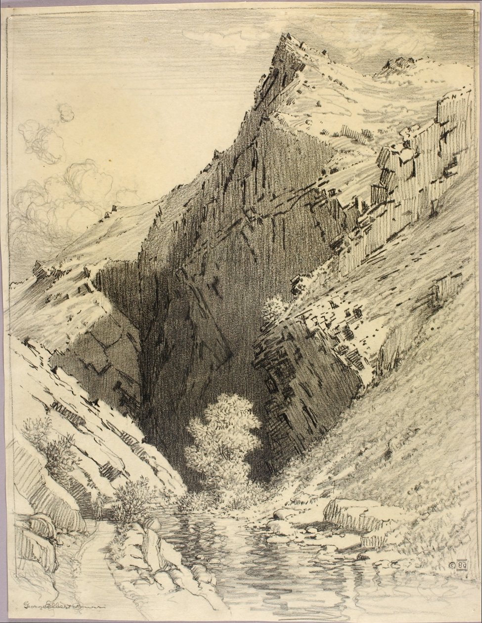 Utan titel (överföringsritning för Bear Creek Canyon, Denver, Colorado) av George Elbert Burr