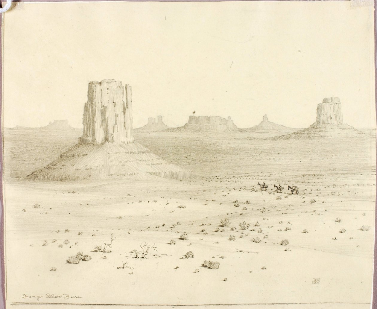 Utan titel (överföringsritning till ”Desert Monuments”, Arizona) av George Elbert Burr
