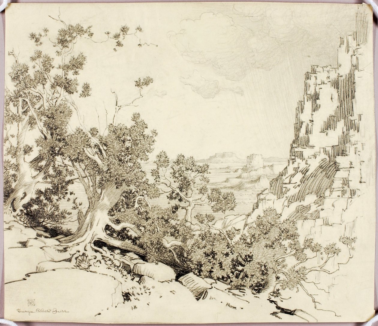 Utan titel (överföringsritning till ”The Edge of the Desert, Arizona”) av George Elbert Burr