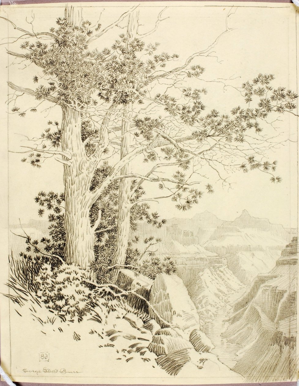 Utan titel (överföringsteckning för tryck) av George Elbert Burr