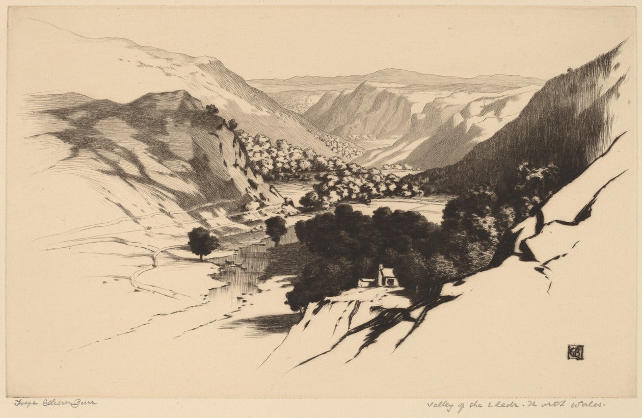 Valley of the Lledr, North Wales (nr.1) av George Elbert Burr