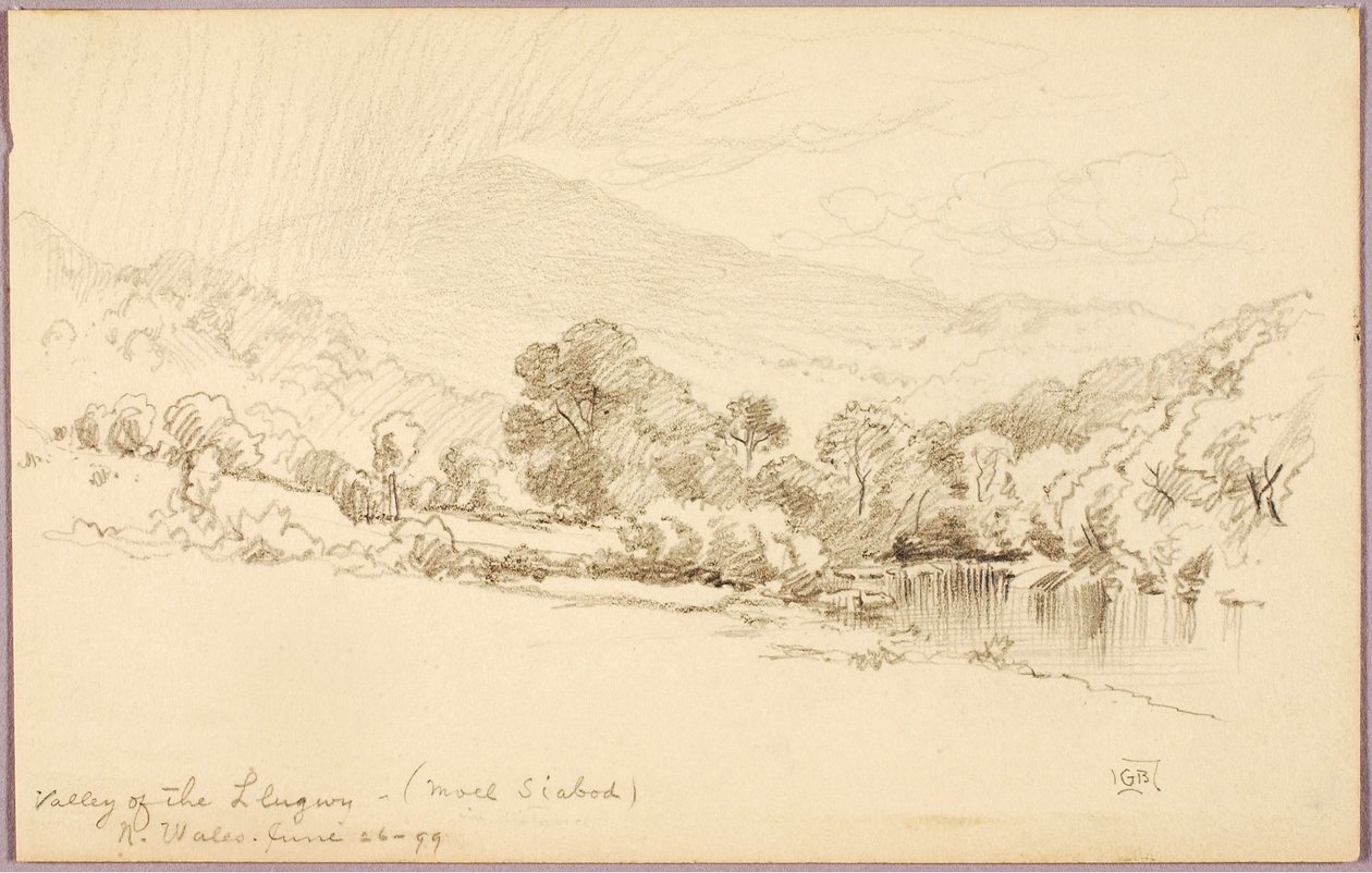 Llugwys dalgång (Moel Siabod), norra Wales av George Elbert Burr