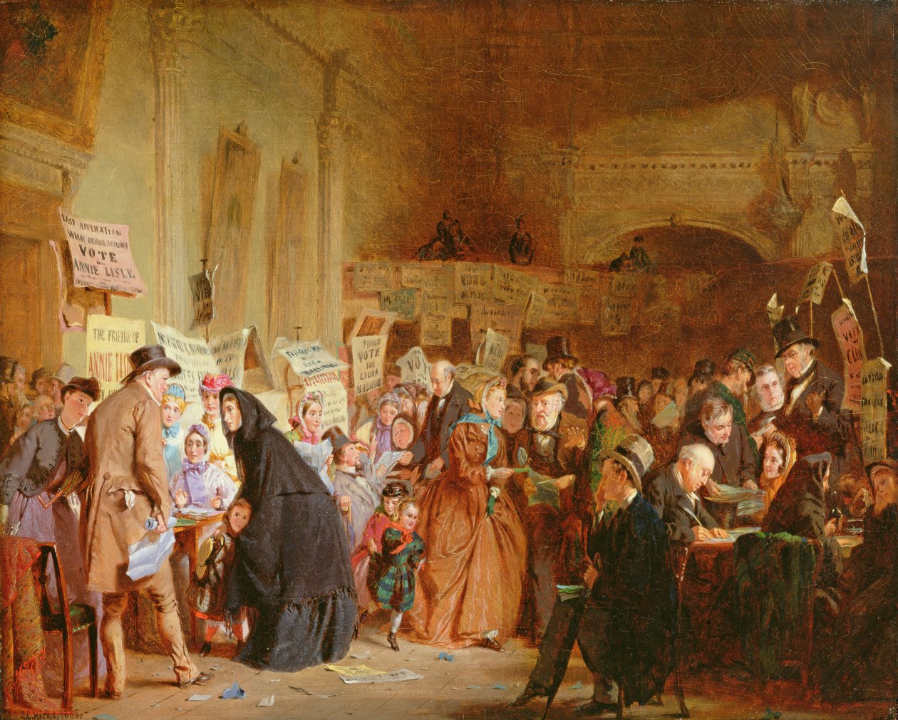 Ett föräldralösa spädbarnsval på London Tavern, 1865 av George Elgar Hicks