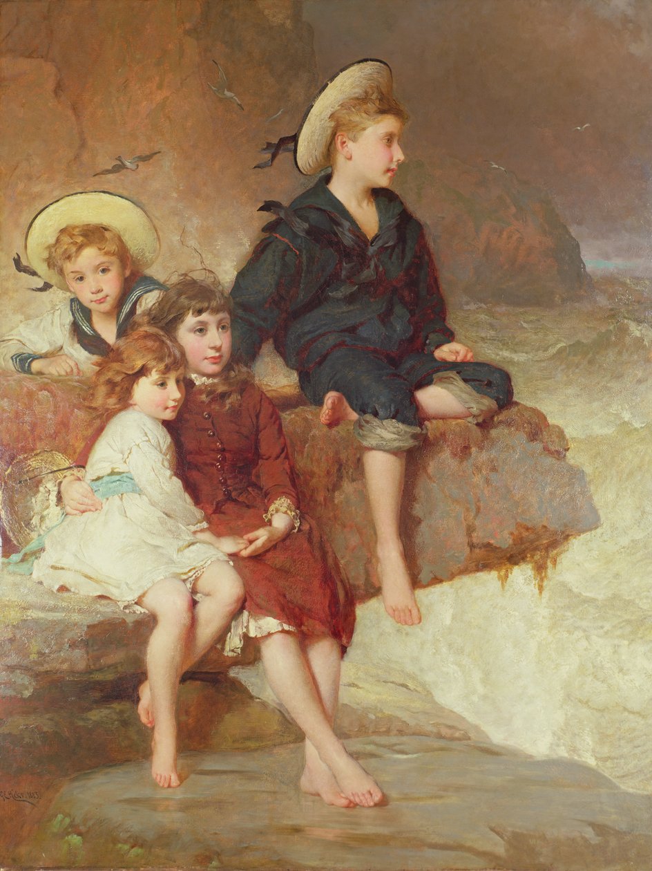 Sir Hussey Vivians barn vid havet av George Elgar Hicks
