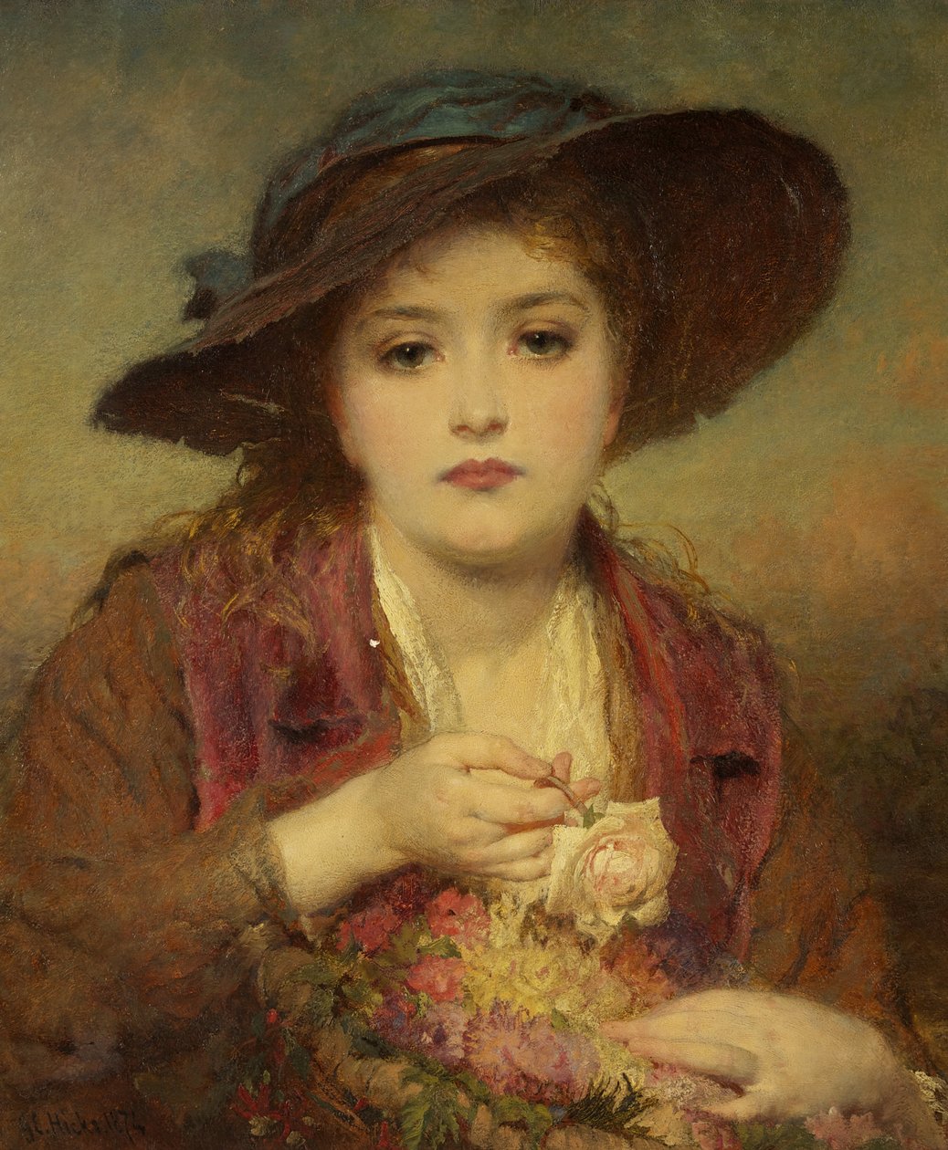 Blomstertjejen av George Elgar Hicks