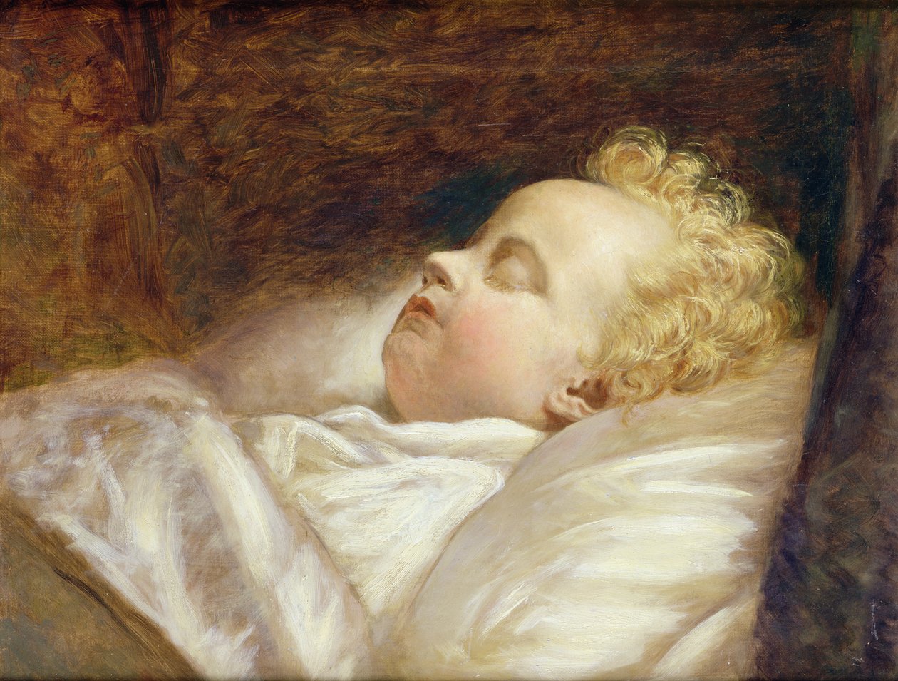 Unge Frederick Sovende til sidst c.1855 swed av George Elgar Hicks