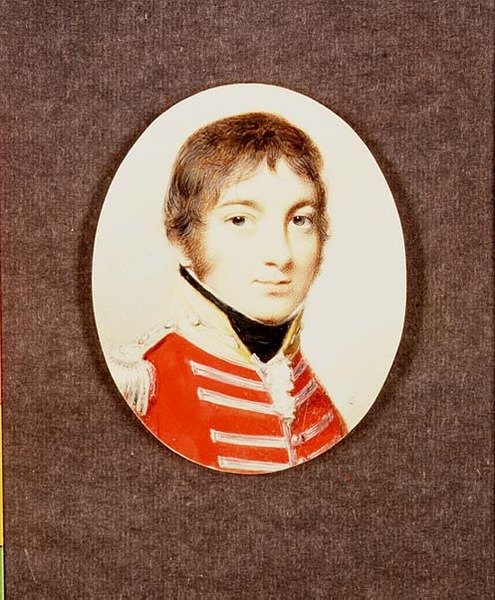 Miniatyr av överste J. Houlton från Wiltshire Militia, c.1801 av George Engleheart