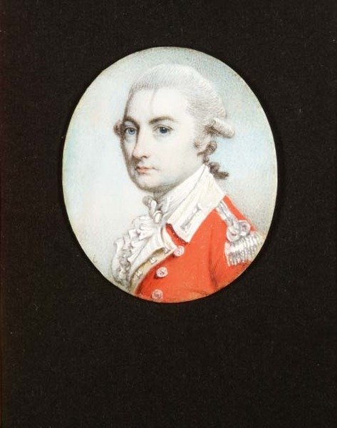 Miniatyr av en infanterikapten, ca 1780 av George Engleheart