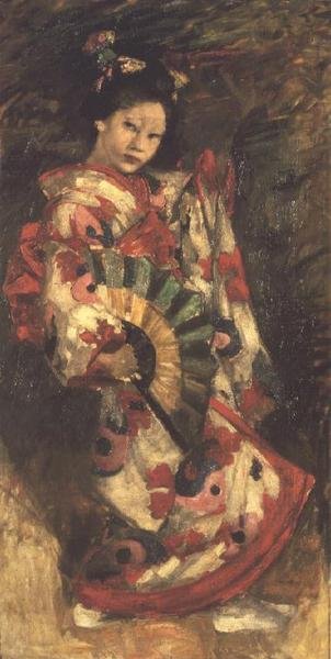 Japanese Girl (olja på duk) av George F. Henry