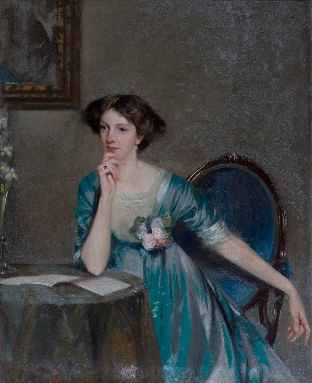 Portrait of Lady Margaret Sackville, c.1910 av George F. Henry