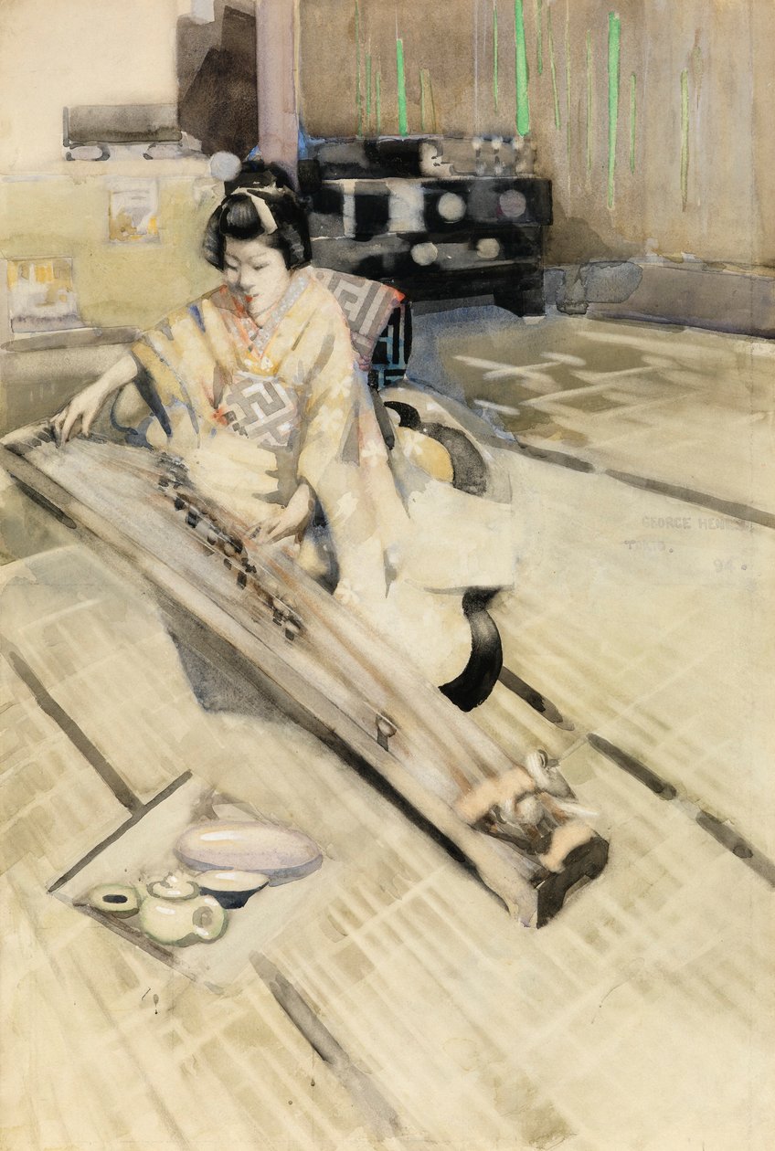 Kotospelaren, Tokio av George F. Henry