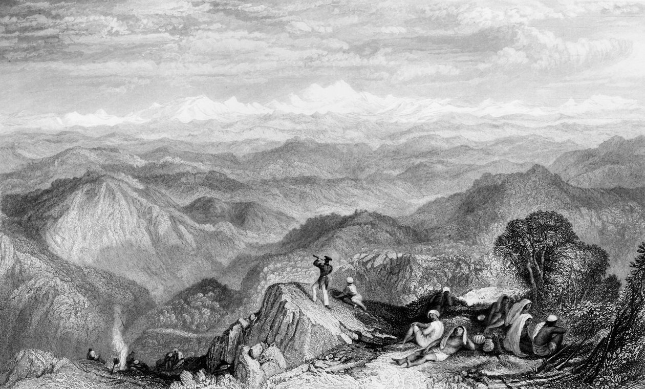 "Snöigt område, från Tyne eller Marna", 1838. av George Francis White