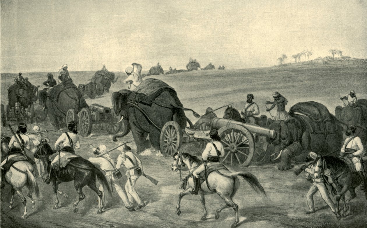 Belägringstågets frammarsch till Delhi, 1857, 1901. av George Francklin Atkinson