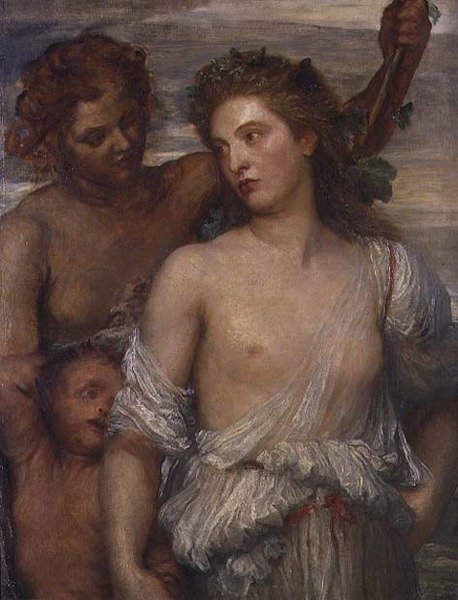 A Bacchante (olja på duk) av George Frederic Watts