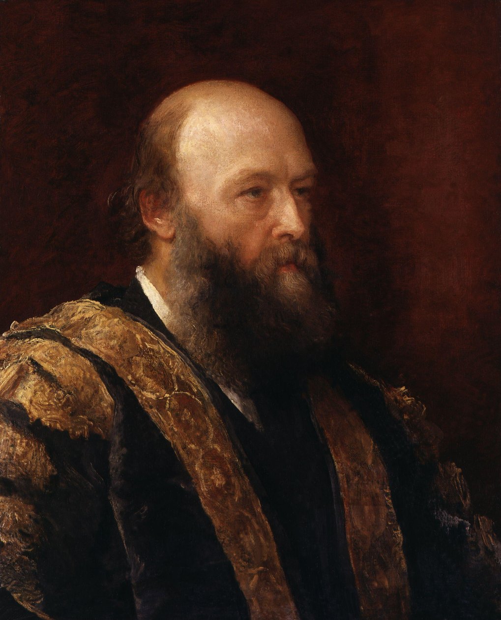 Porträtt av Robert Gascoyne-Cecil, 3:e markisen av Salisbury (1830-1903) av George Frederic Watts