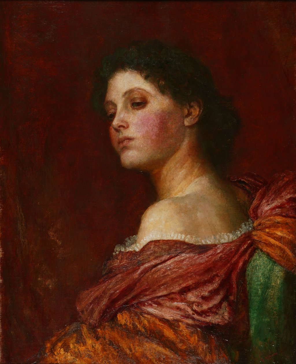 The Coquette, ca 1880 (olja på duk) av George Frederic Watts
