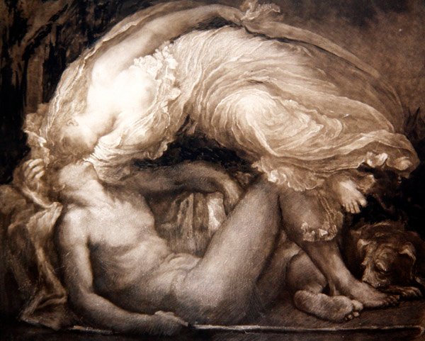 Endymion, graverad av Frank Short av George Frederick (after) Watts