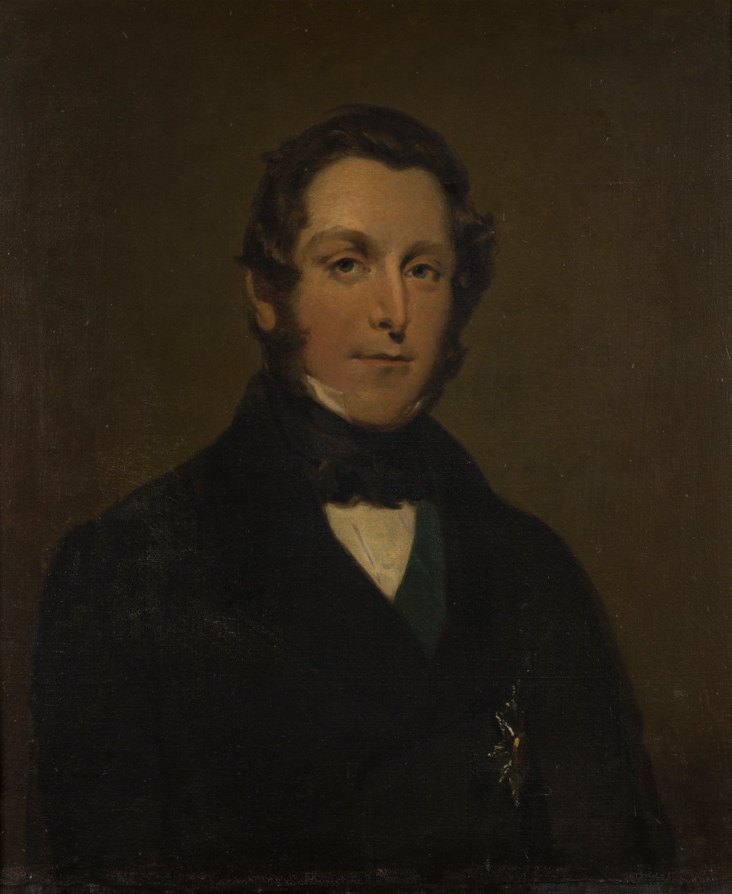 Porträtt av James Andrew Broun Ramsay, ca 1:a markisen av Dalhousie (1812-1860), ca 1833-60 (olja på duk) av George Frederick Clarke