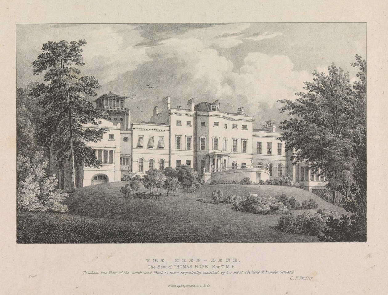 Deep-Dene. The Seat of Thomas Hope, Esq. av George Frederick Prosser