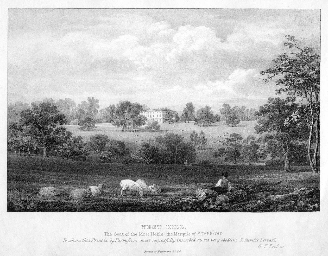 West Hill, nära Wandsworth, London, 1800-talet. av George Frederick Prosser