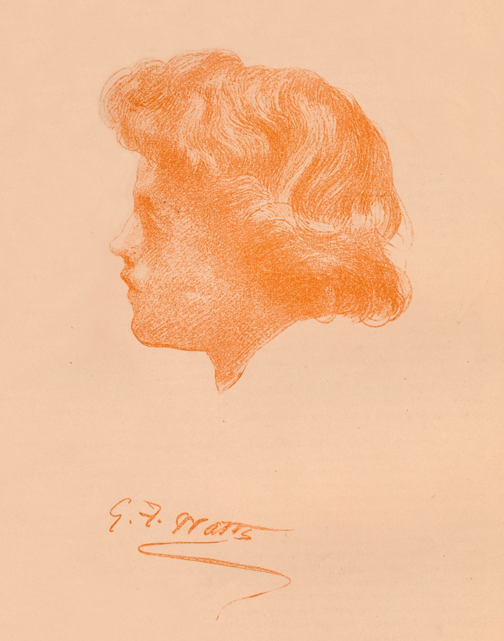 Huvudskiss, c1895, 1896 av George Frederick Watts