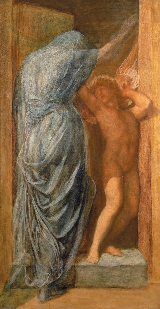 Kärlek och död (olja på panel) av George Frederick Watts