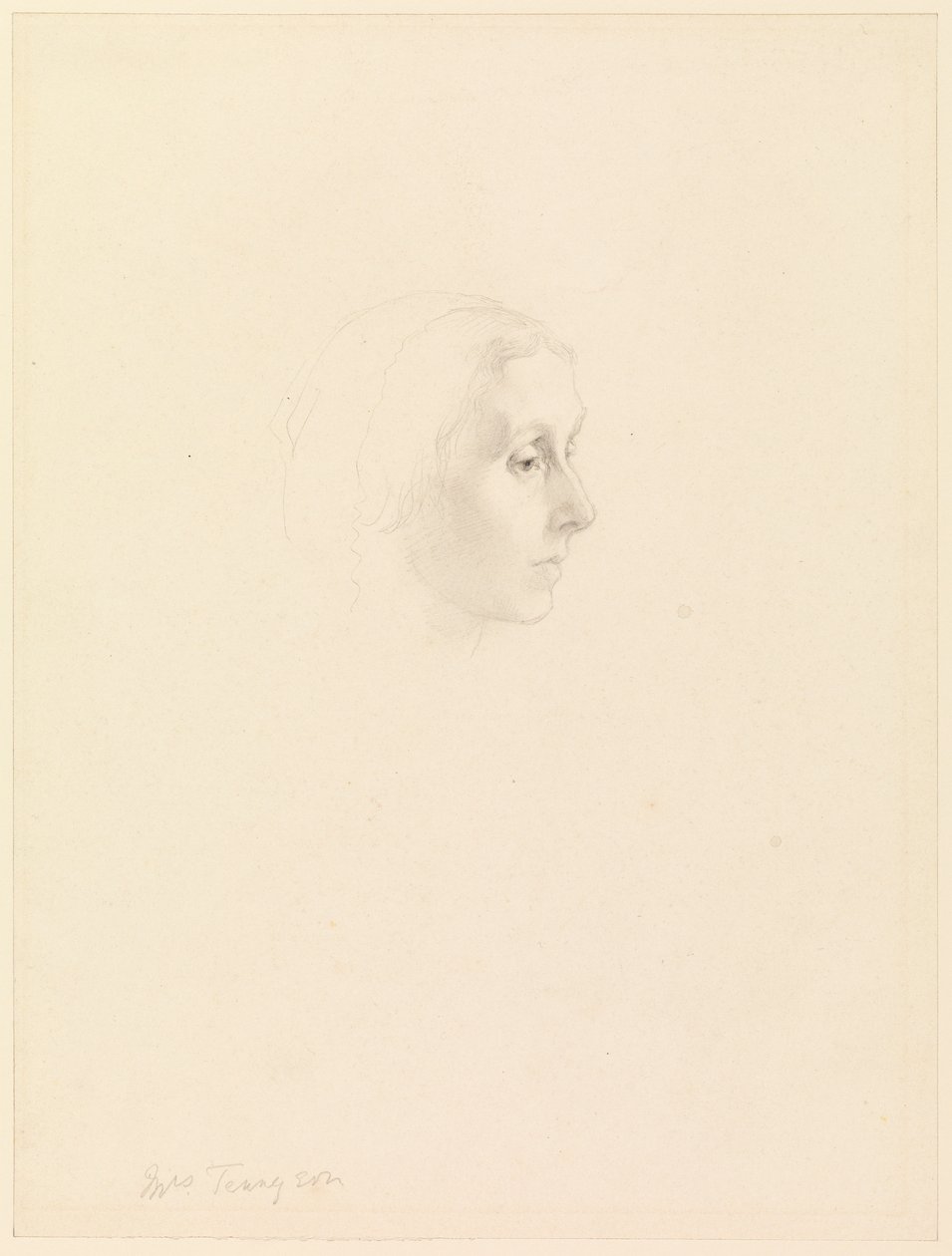 Studie för porträtt av Emily Tennyson, 1862 av George Frederick Watts