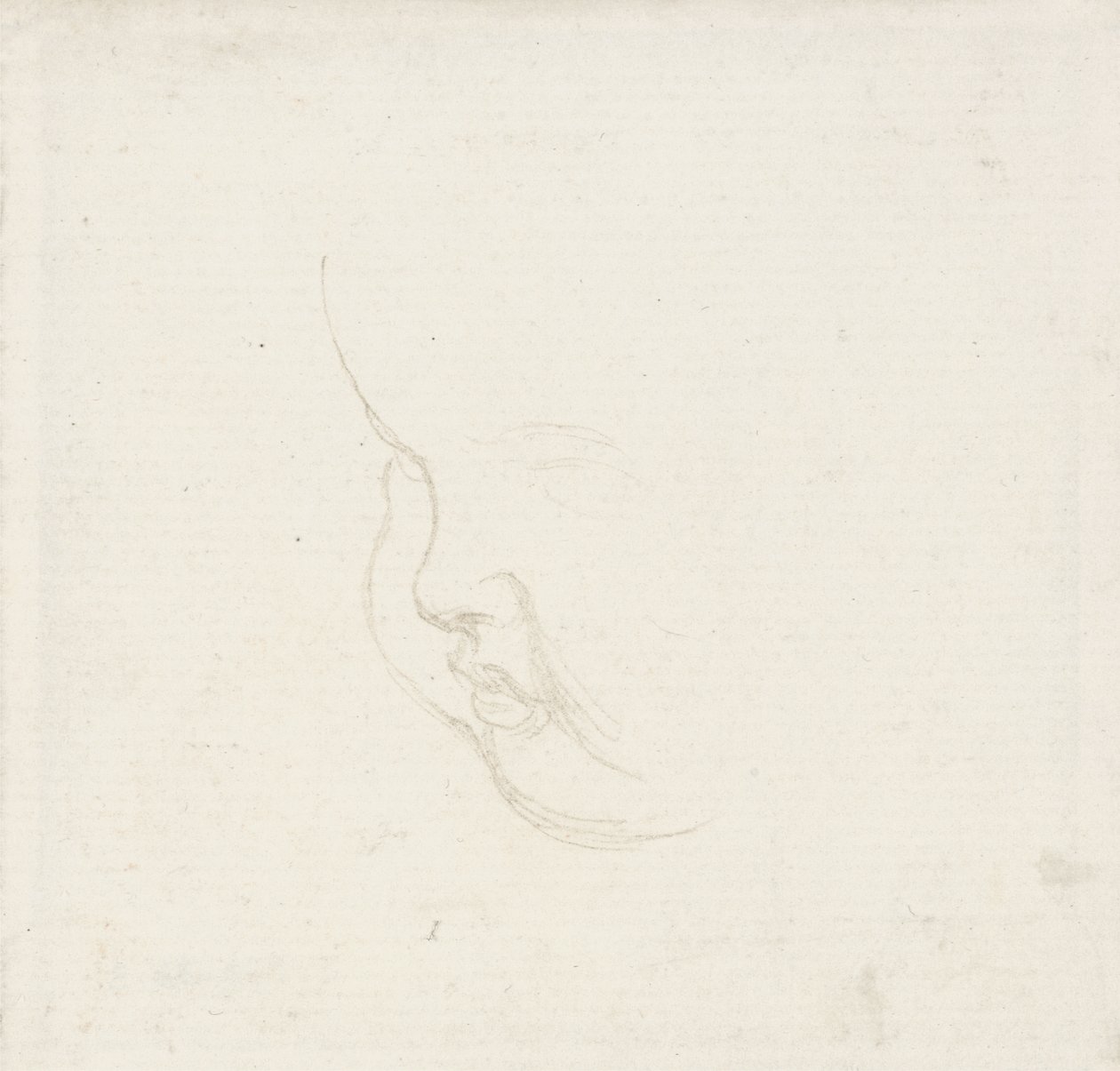 Studie för ett barns huvud, ca 1860 (grafit) av George Frederick Watts