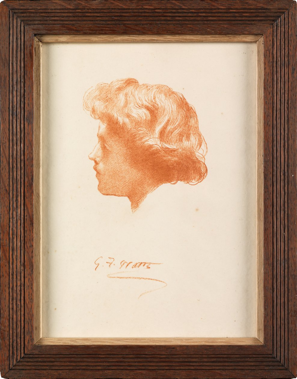 Studie för chefen för Sir Galahad (fotogravyr) av George Frederick Watts