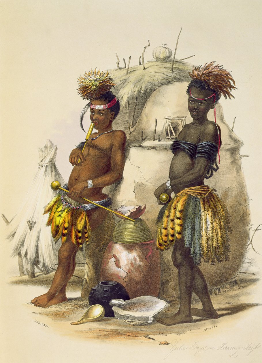 Dabiyaki och Upapazi, Zulu Boys in Dancing Dress, skylt 17 från 