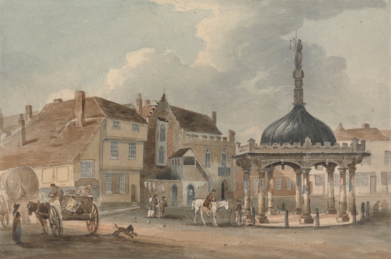 Corn Hill och Moot Hall, Ipswich av George Frost