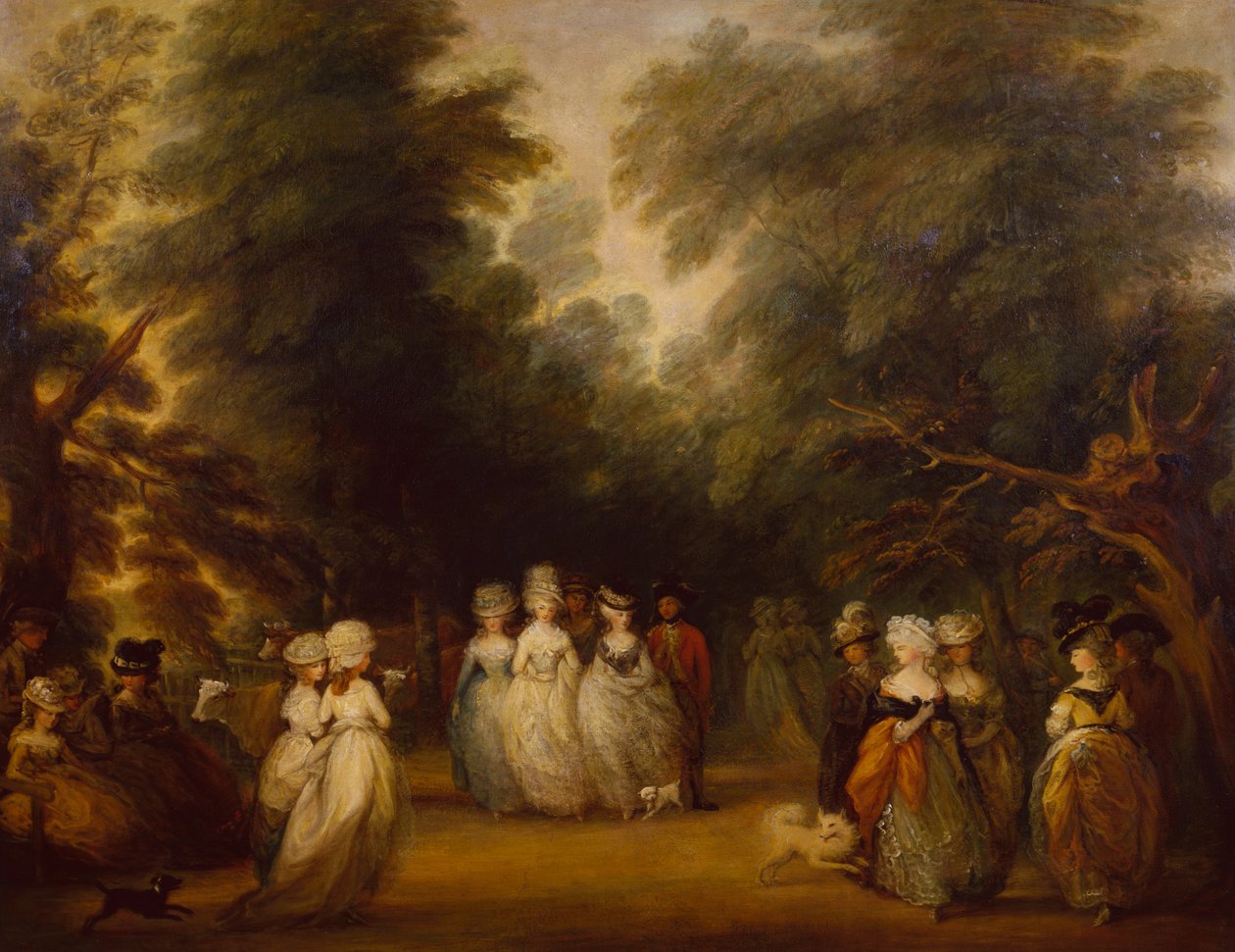 Dampromenader på köpcentret, St. James Park av George Frost