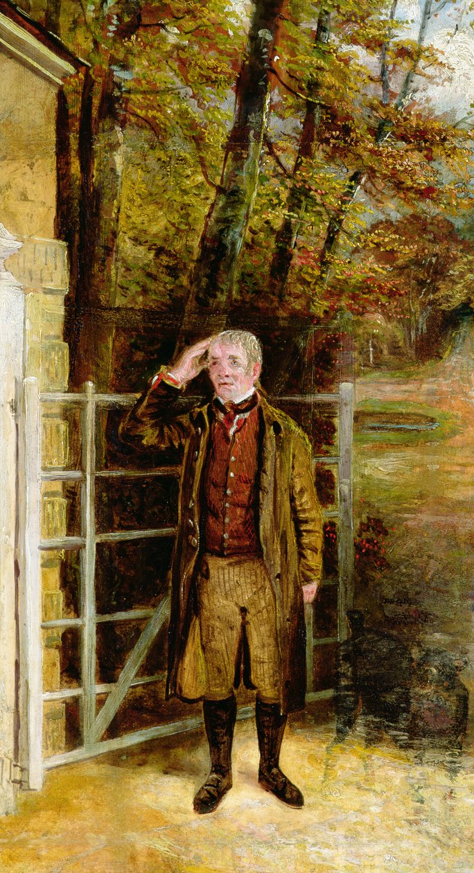 Porträttskiss av William Wright, Gatekeeper i Bramham Park, Yorkshire av George Garrard