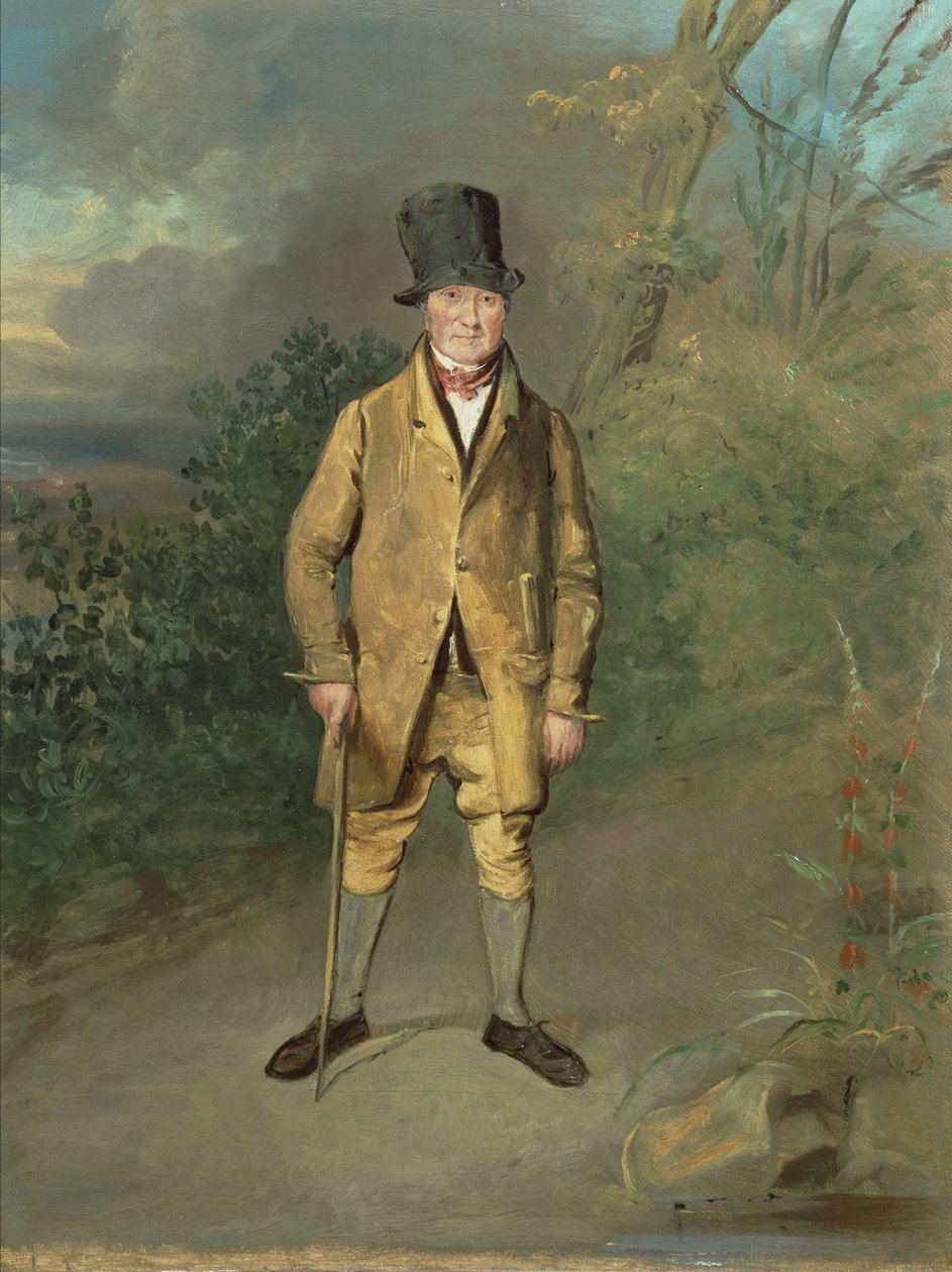 Porträtt av en trädgårdsmästare från Bramham Park, Yorkshire, ca 1822 (olja på duk) av George Garrard